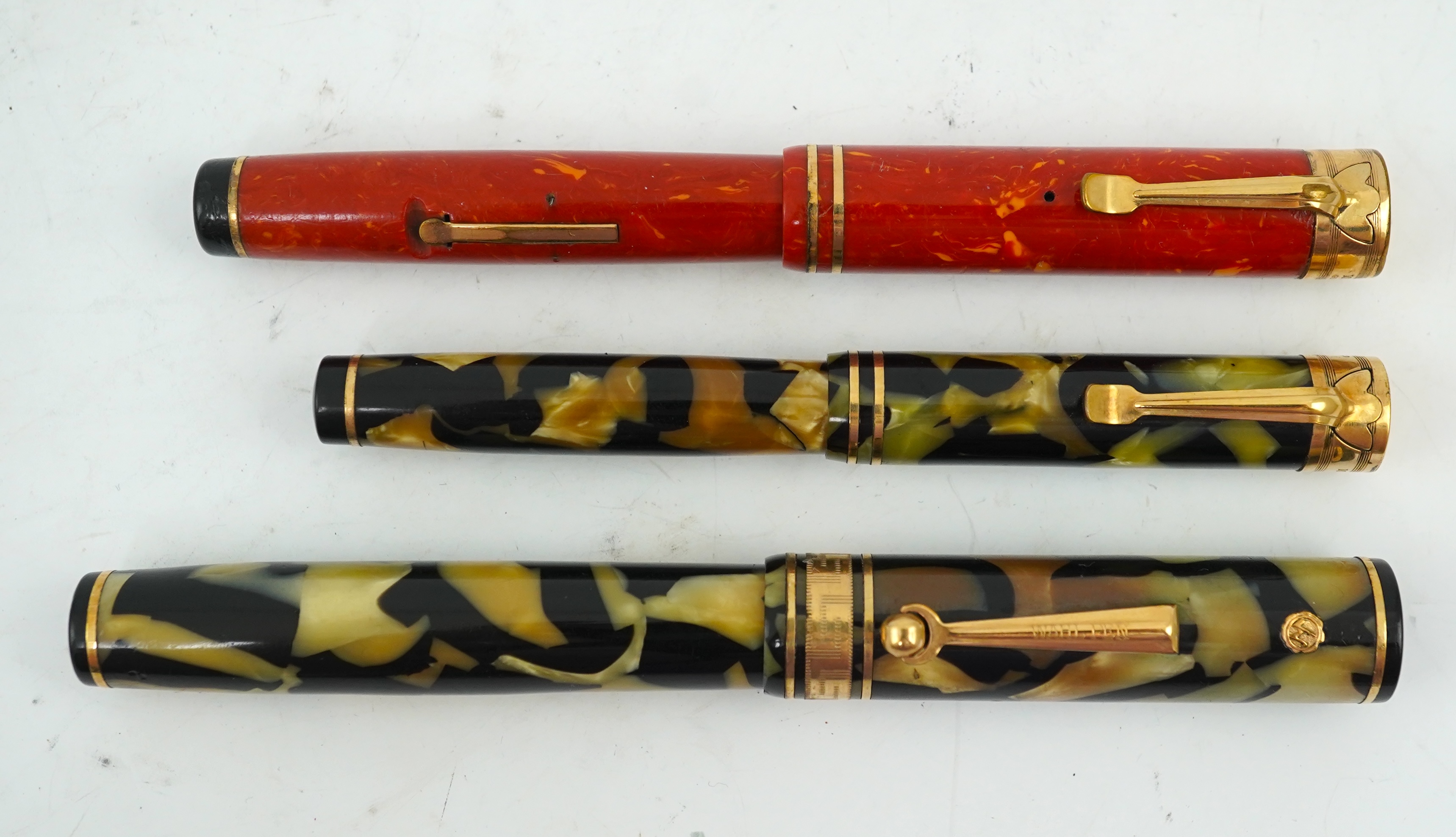 Three Wahl Eversharp fountain pens